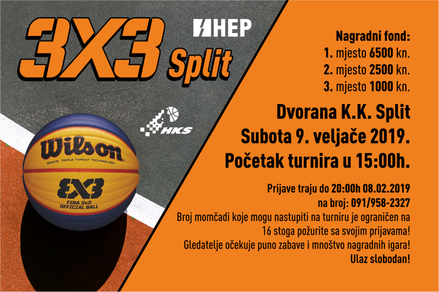 HEP 3x3 Split: 16 ekipa, revijalni basket i nagrade za gledatelje