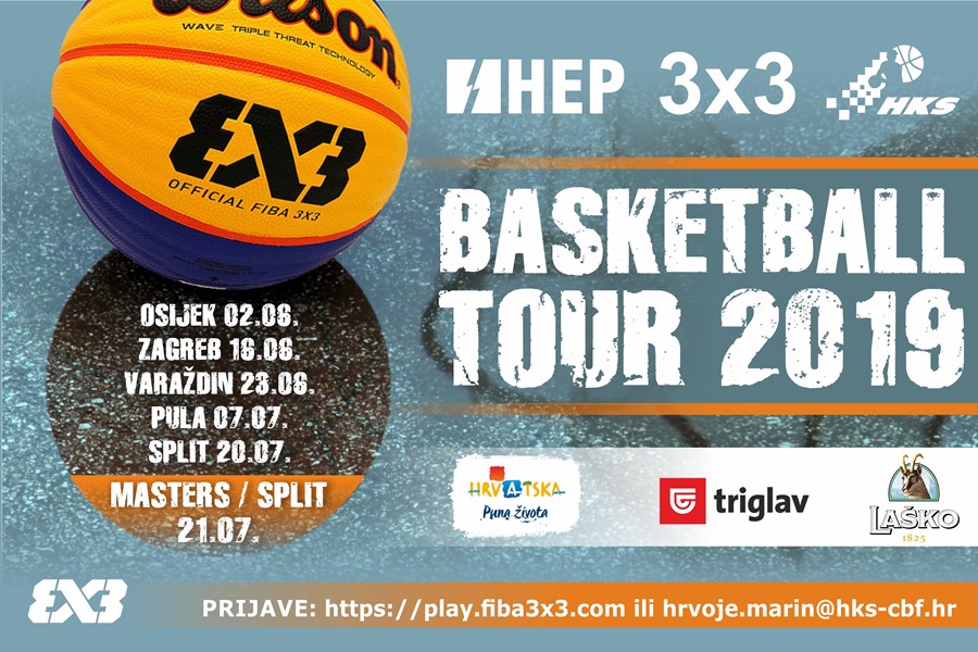 HEP 3x3 Basketball Tour: Odgađa se turnir u Osijeku
